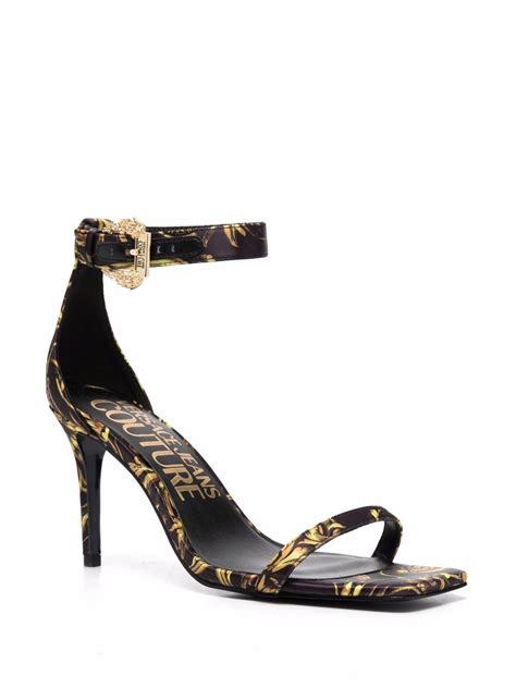 Versace open toe stiletto sandals